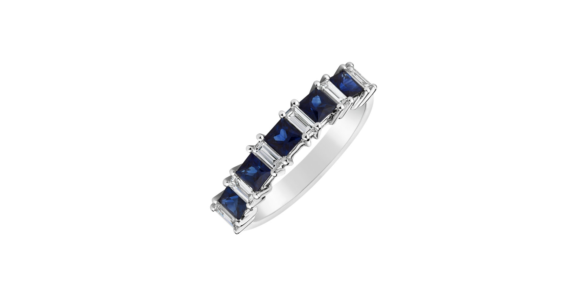 Diamond ring with Sapphire Sapphire Mosaic