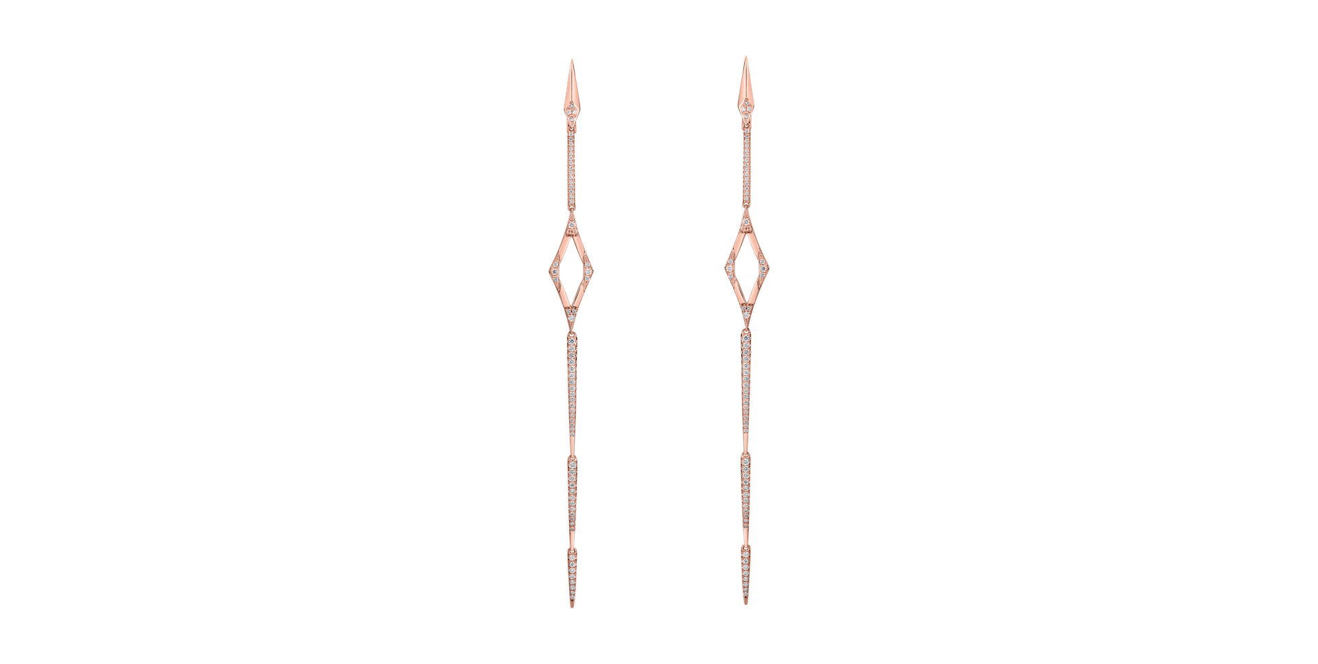 Diamond earrings Charming Spear
