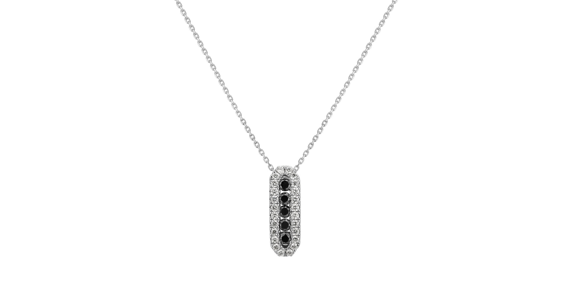 Pendant with black and white diamonds Aristocratic Vision