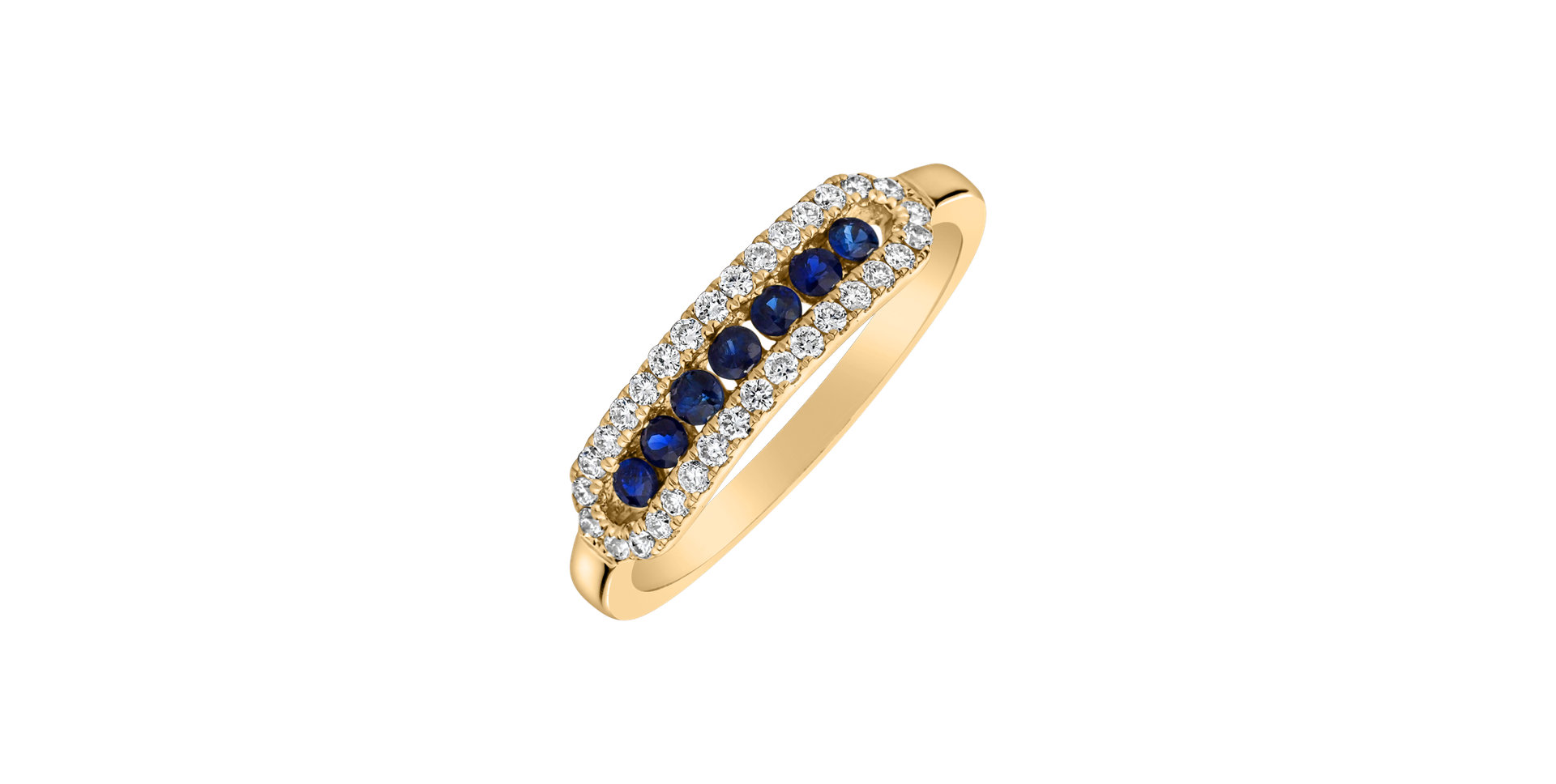 Diamond ring with Sapphire Bright Life