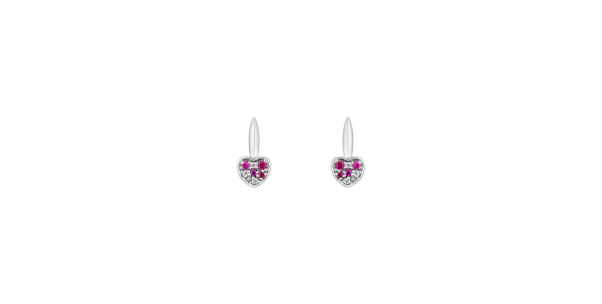 Diamond earrings and Ruby Love Ray