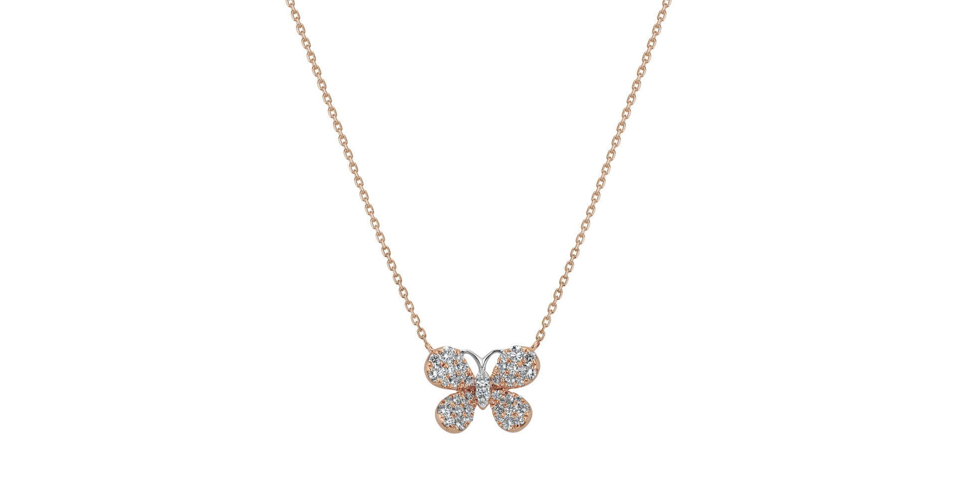 Diamond necklace Classic Butterfly