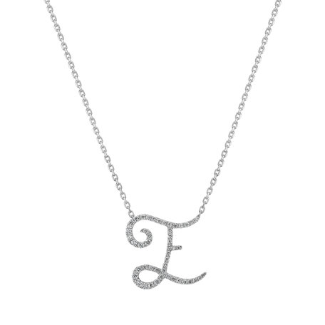 Diamond pendant Letter E