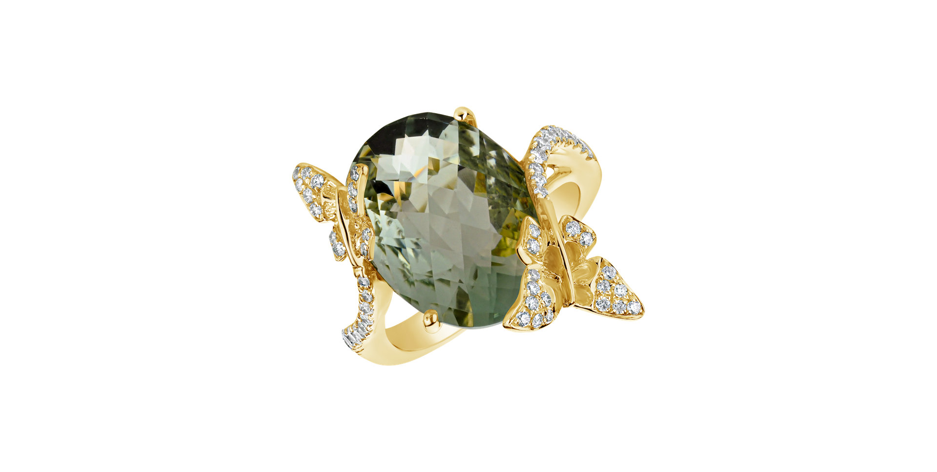 Diamond rings with Amethyst Virgin Gem