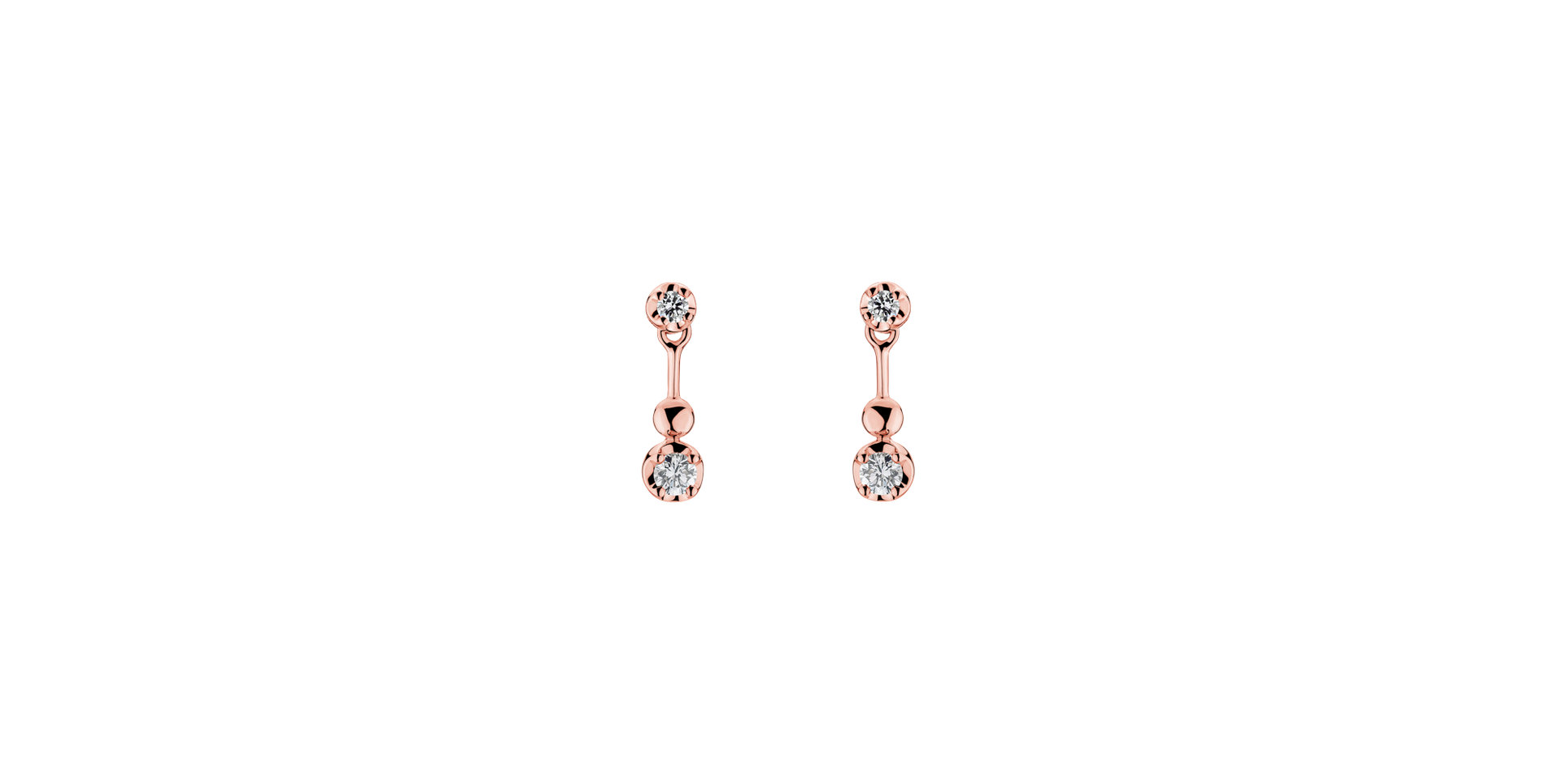Diamond earrings Rosy Serenade