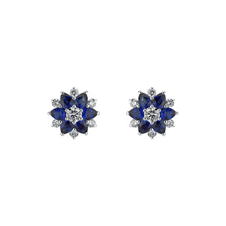 Diamond earrings and Sapphire Sparkle of Hope