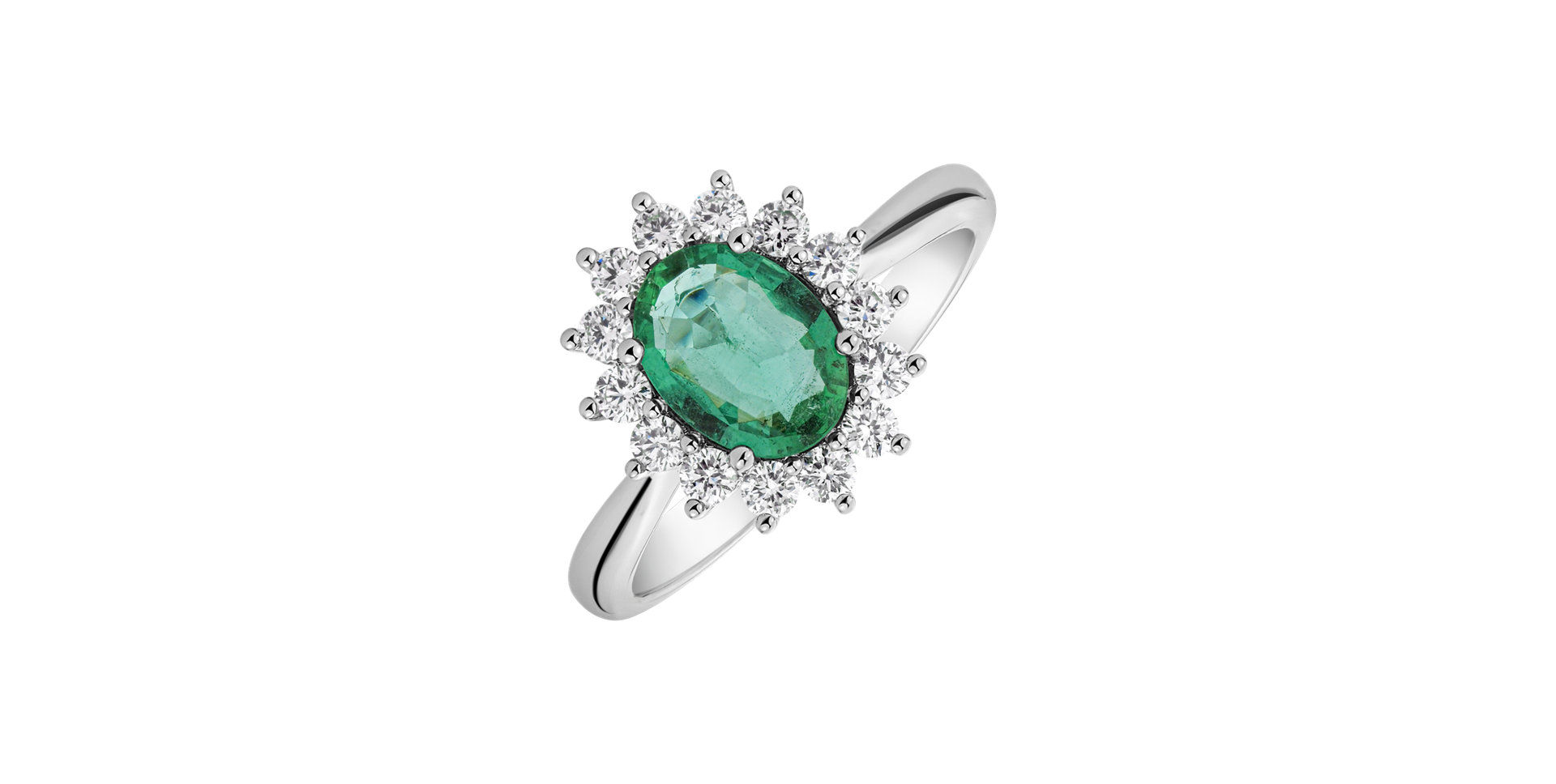 Diamond ring with Emerald Fabulous Lady