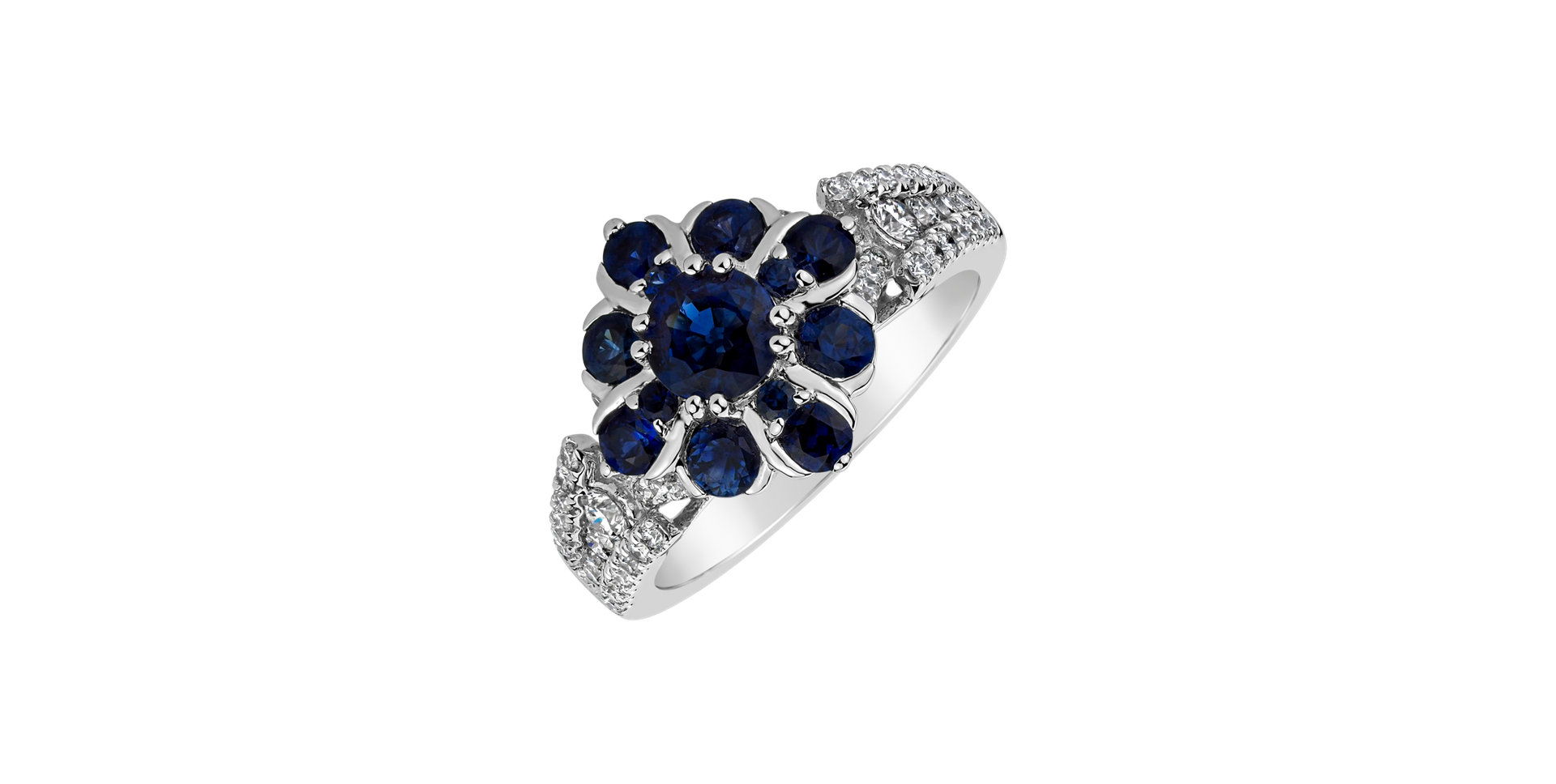 Diamond ring with Sapphire Sapphire Kingdom