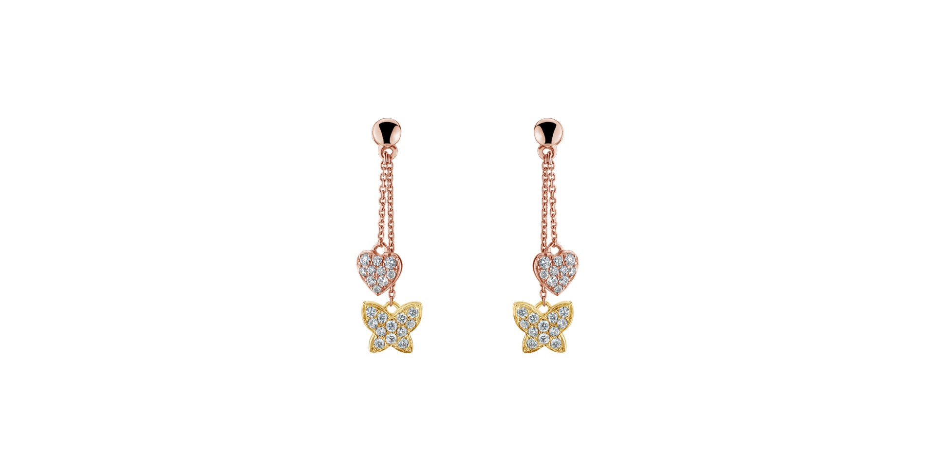 Diamond earrings Faithful Papillon