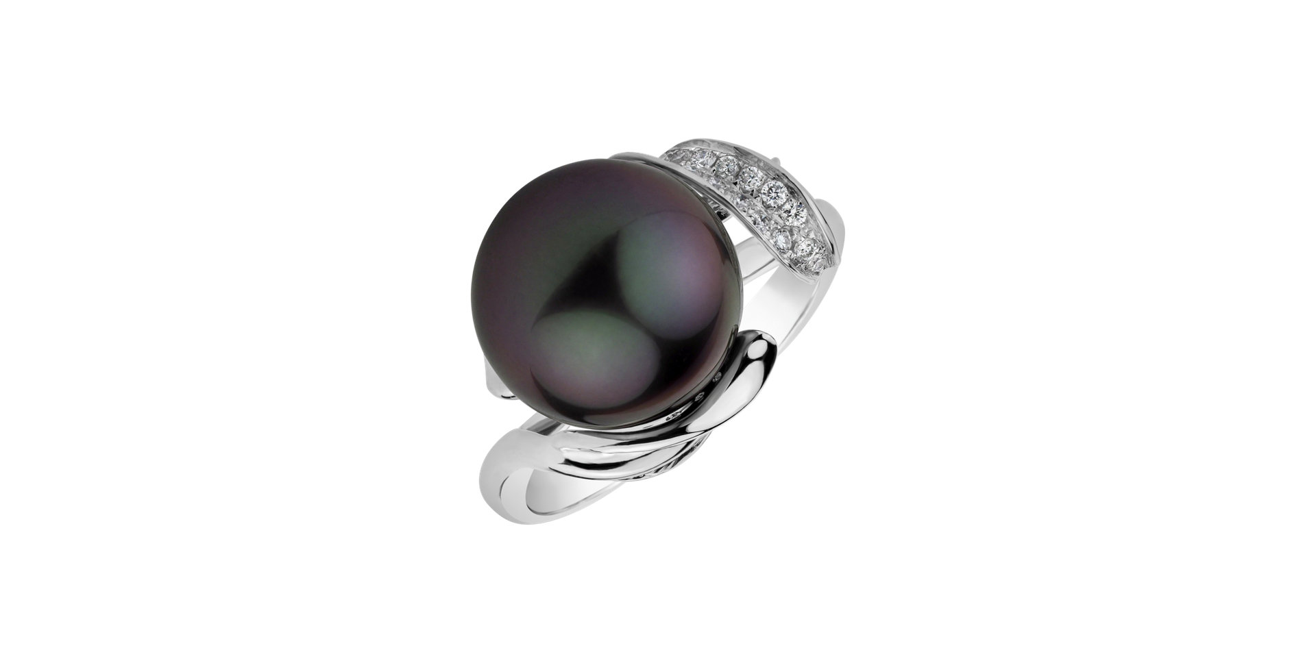 Diamond ring with Pearl Salome Dream