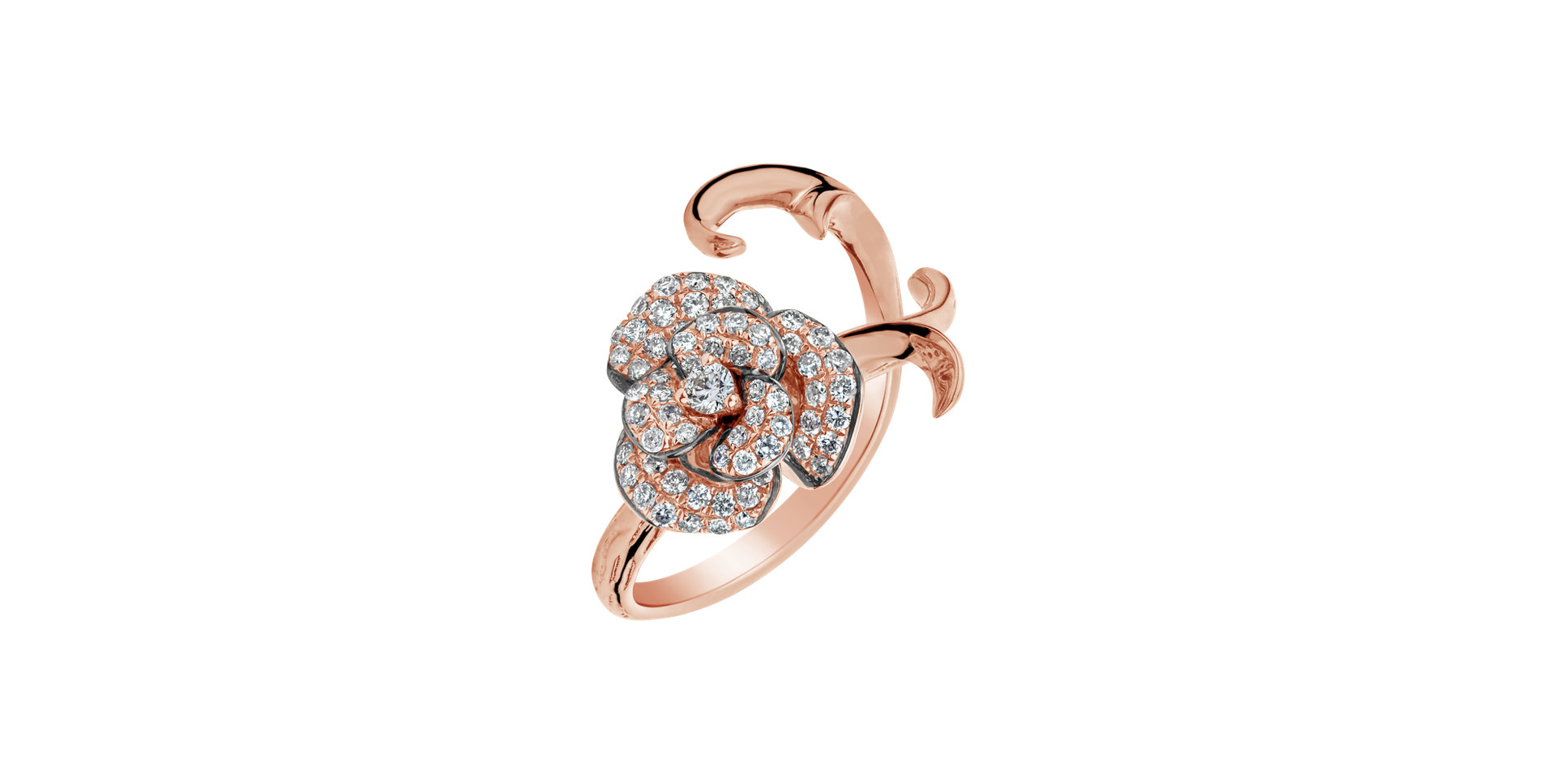 Diamond ring Spiral Rose
