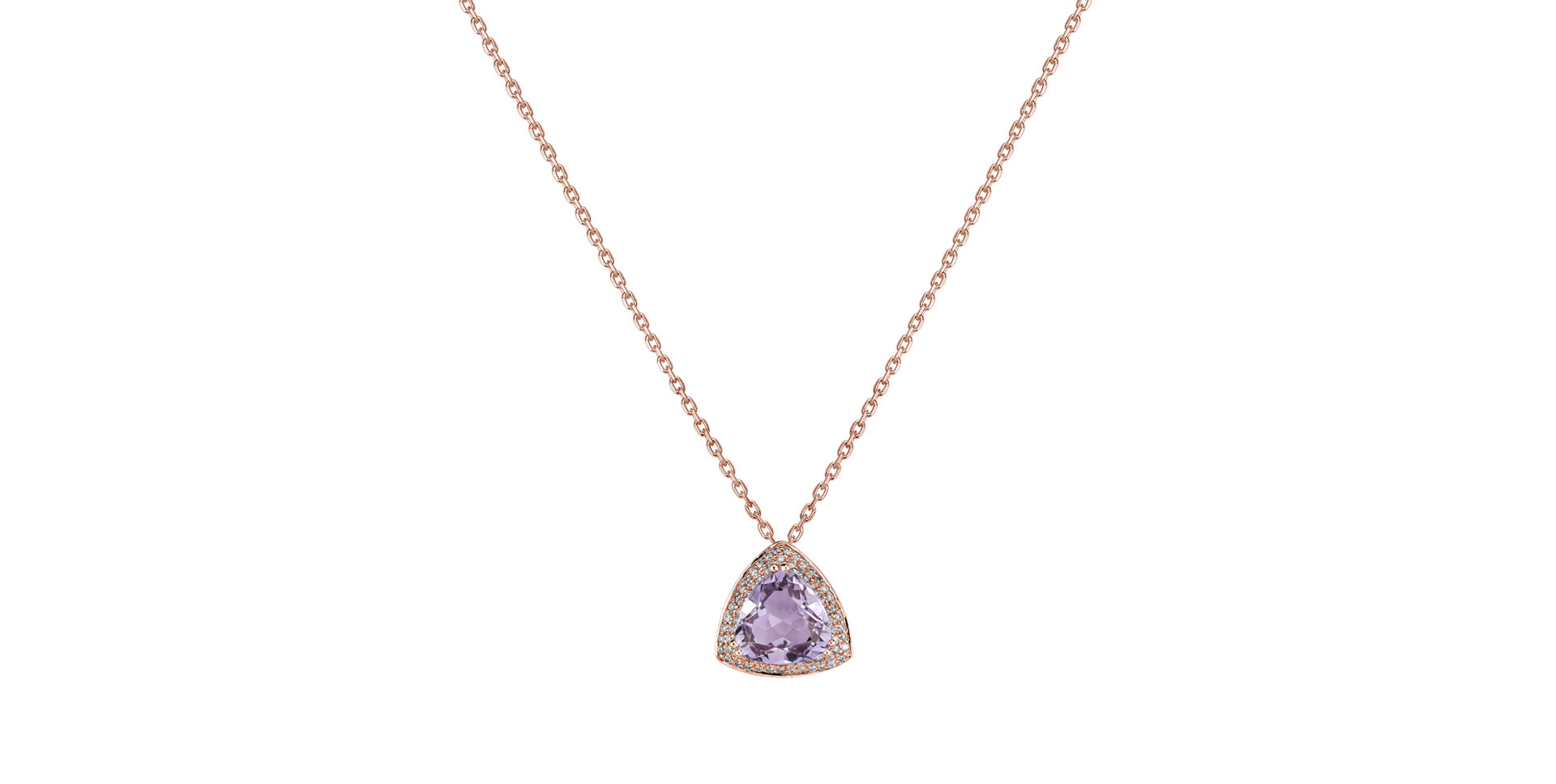 Diamond pendant with Amethyst Grand One
