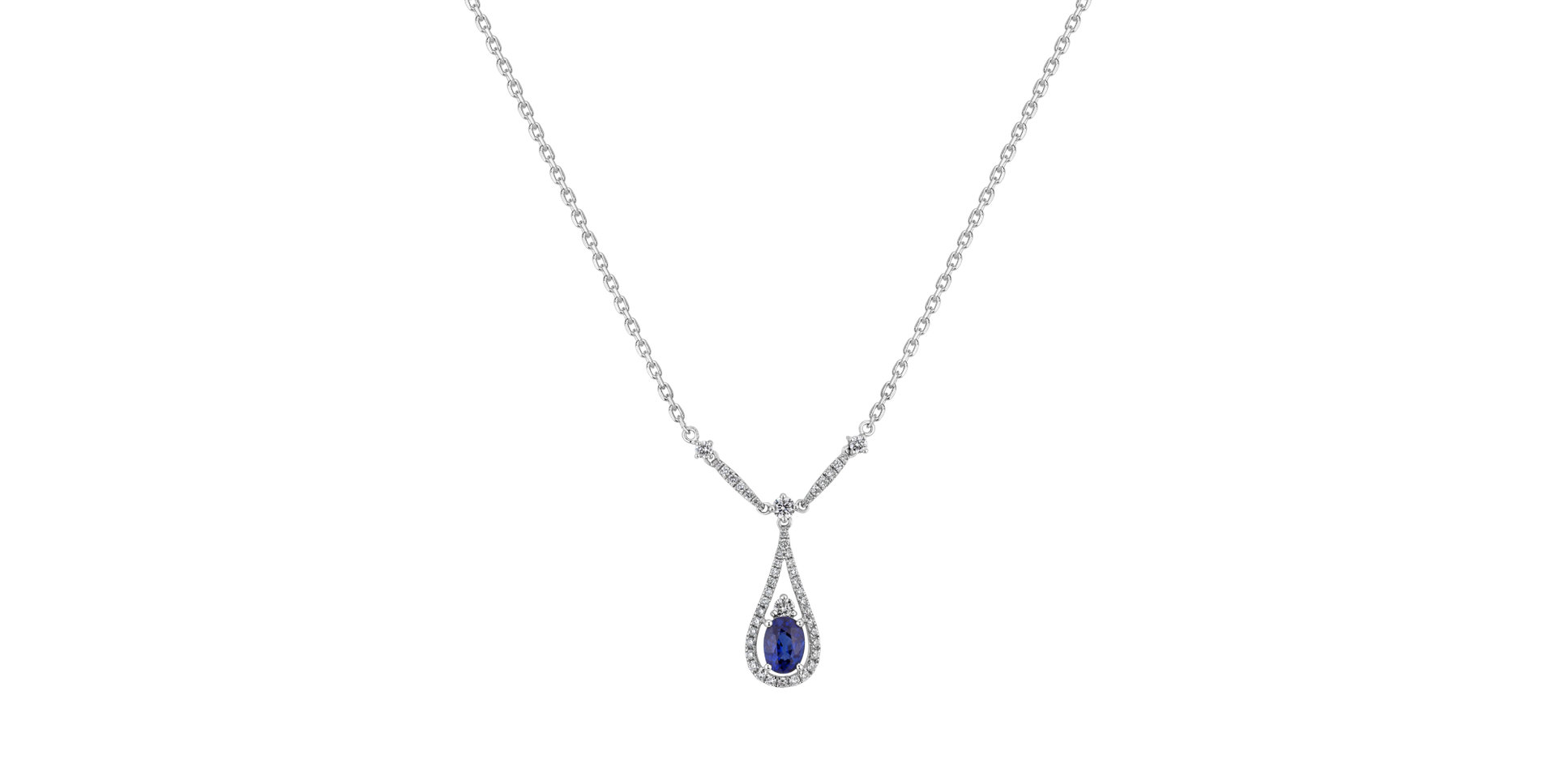 Diamond necklace with Sapphire Lilou