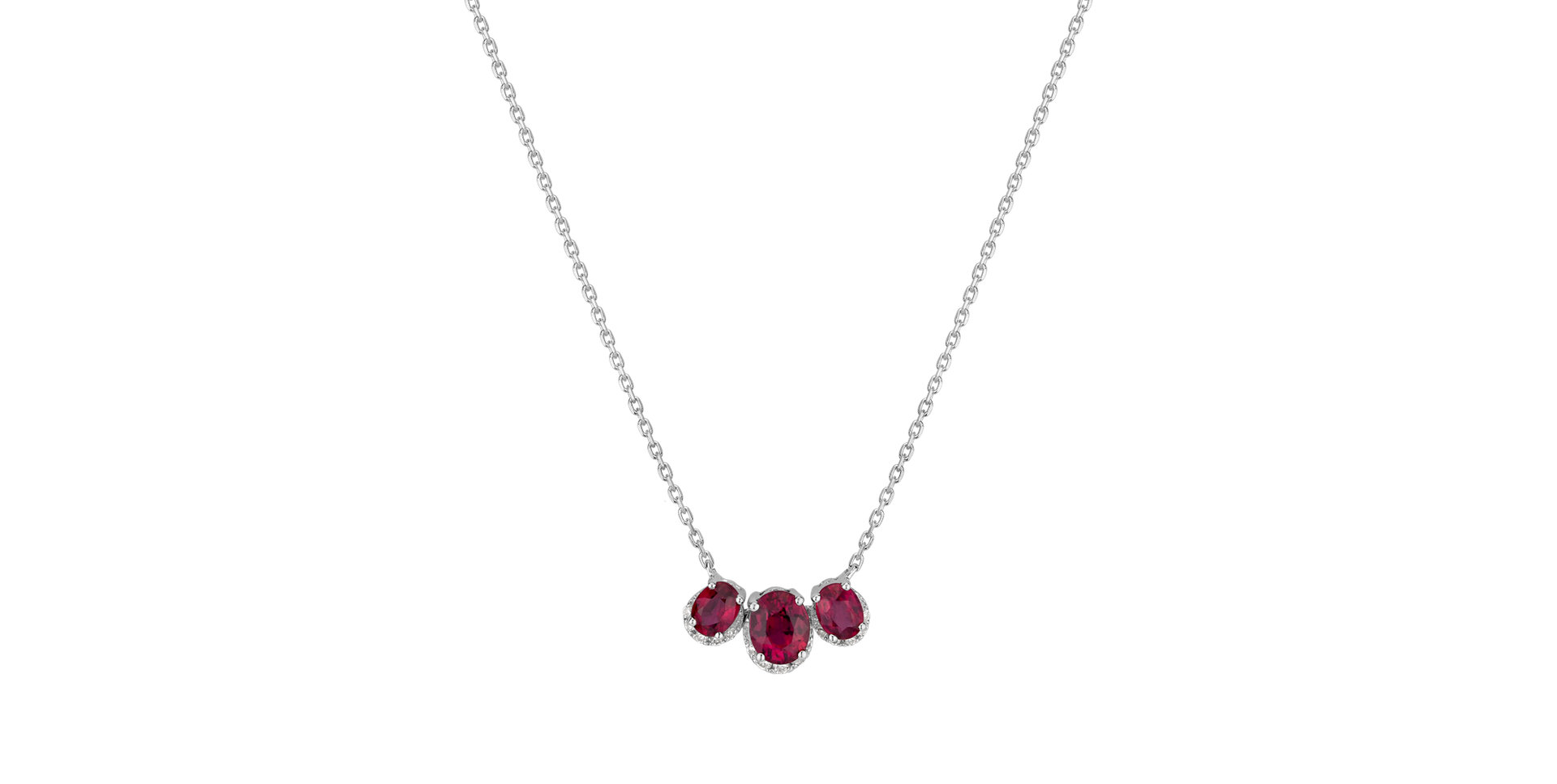 Diamond necklace with Ruby Shine Melody