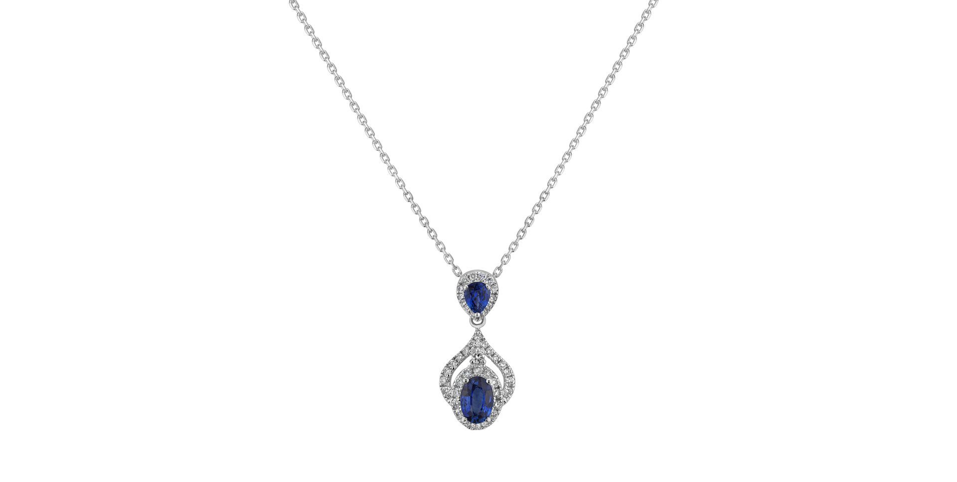 Diamond pendant with Sapphire Sorrow Sky
