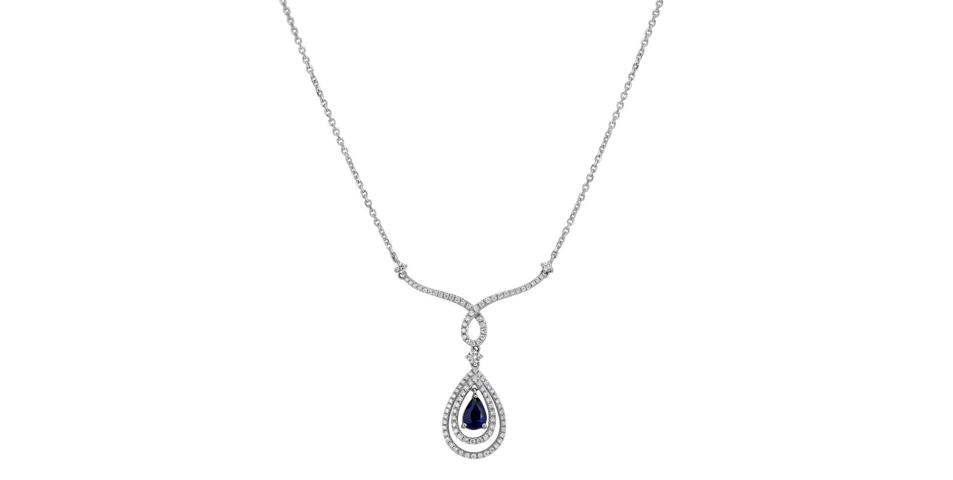 Diamond necklace with Sapphire Shine Opera
