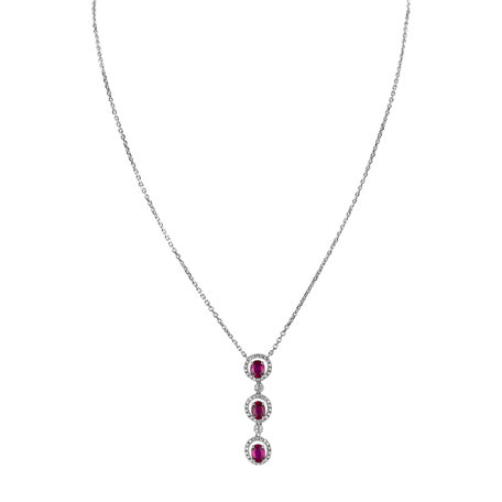 Diamond necklace with Ruby Queen Blanca