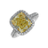 Ring with yellow and white diamonds Alchemy Gem5