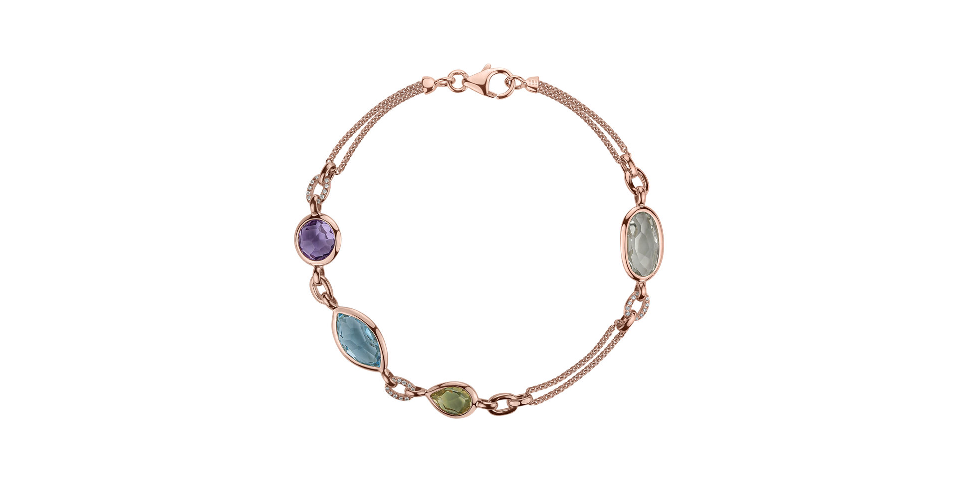 Diamond bracelet with gemstone Pégase