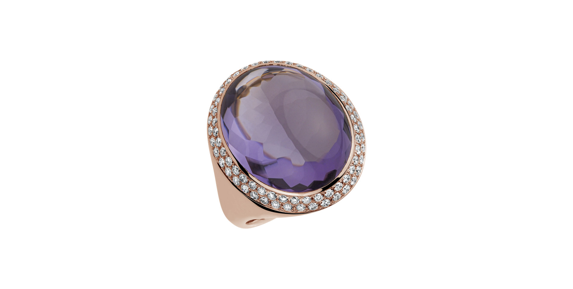 Diamond rings with Amethyst Floralle