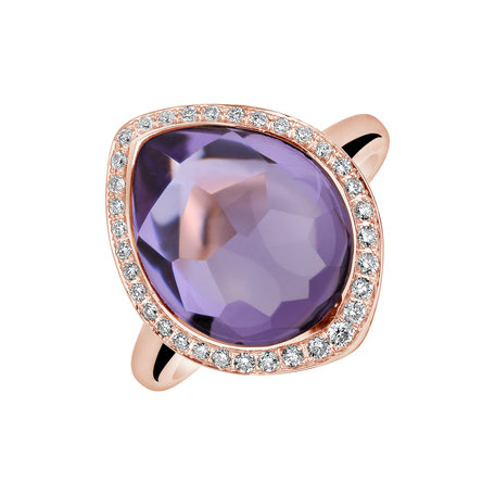 Diamond rings with Amethyst Passionate Miracle