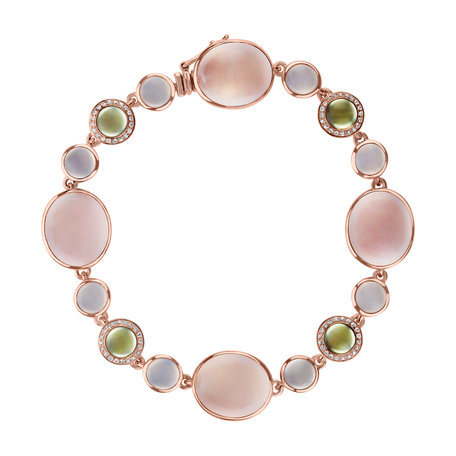Diamond bracelet with gemstone Spring Breeze