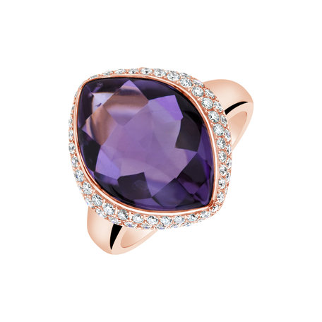 Diamond rings with Amethyst Ravishing Princess