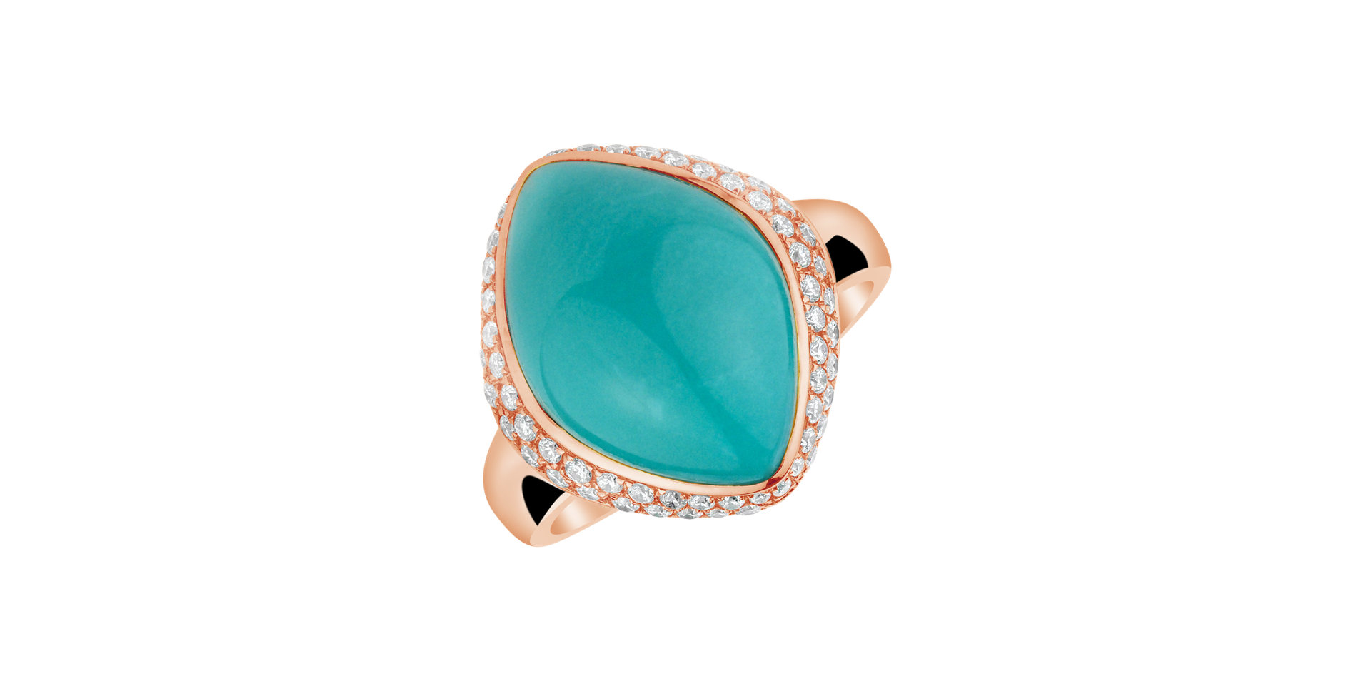 Diamond ring with Turquoise Ravishing Princess