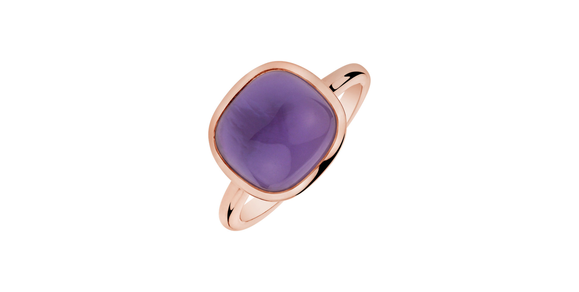 Ring with Amethyst and Mother of Pearl Fiorella
