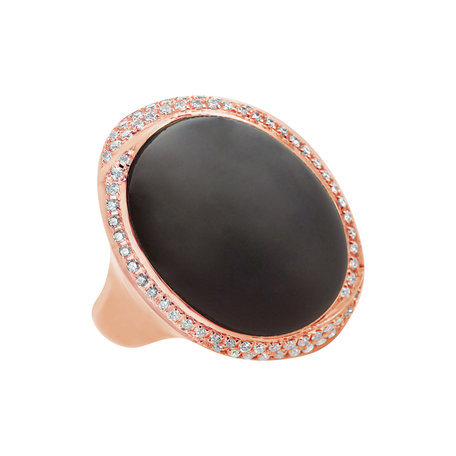 Ring with Moonstone and diamonds Deep River