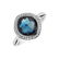 Diamond ring with Topaz Eternity Bloom4