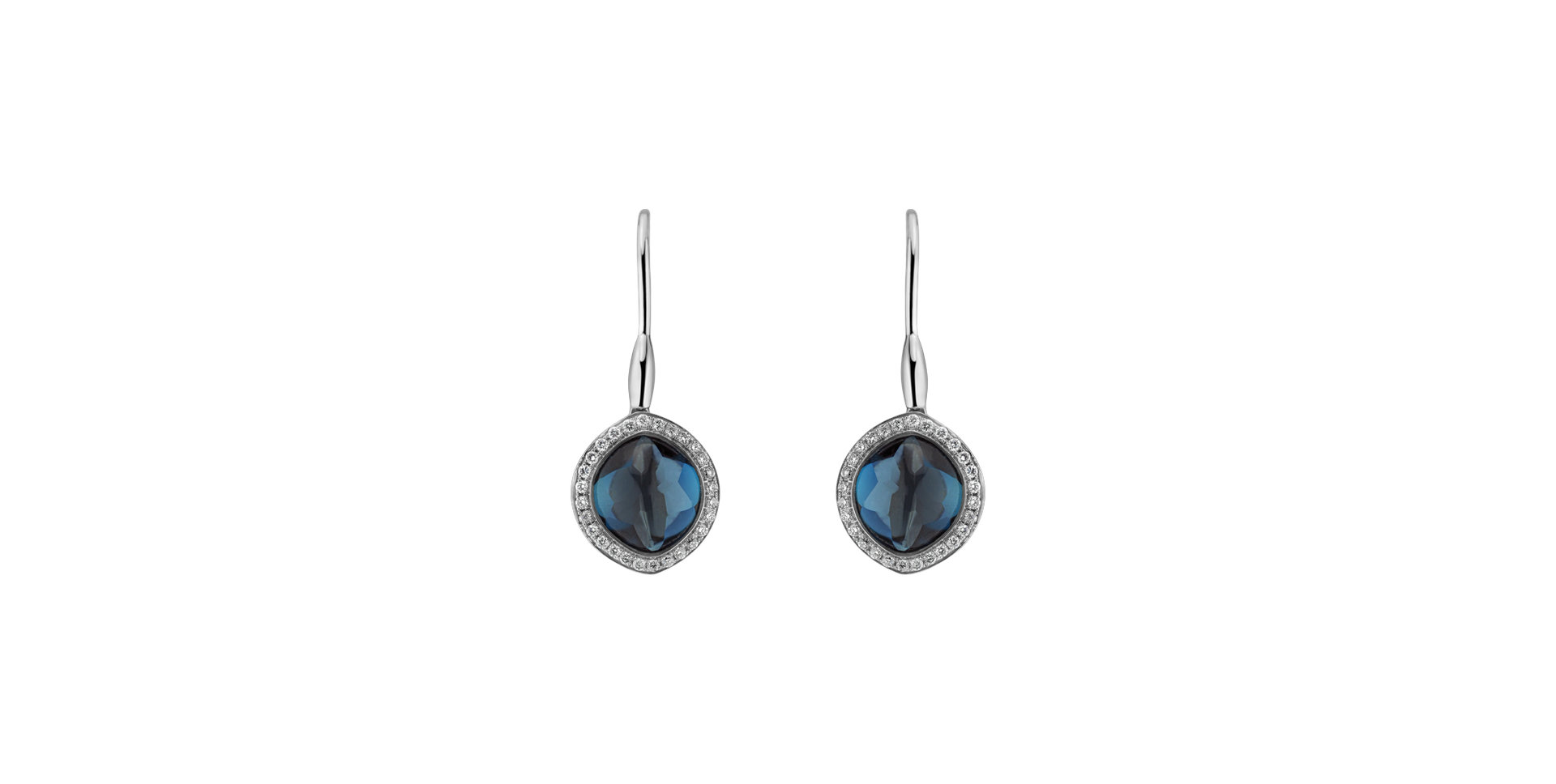 Diamond earrings with Topaz Centauria