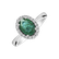 Diamond ring with Emerald Space Sin3