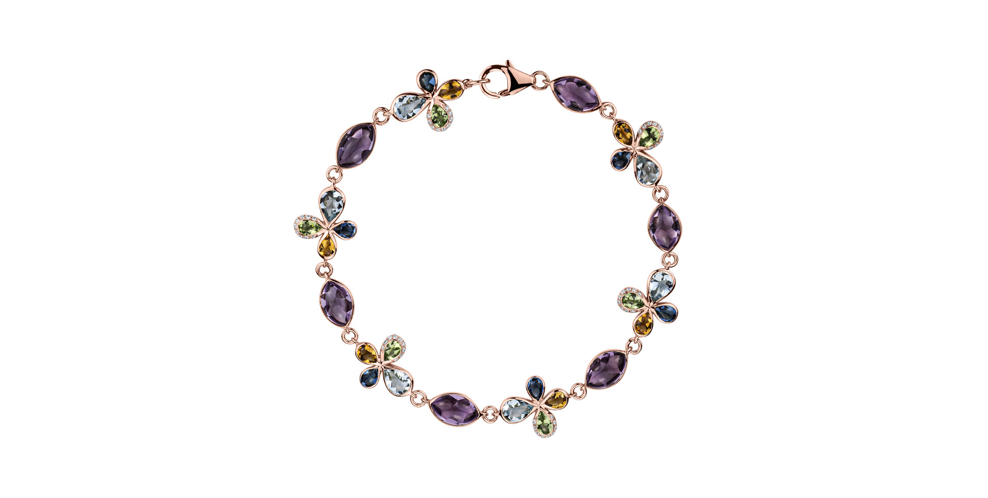 Diamond bracelet with gemstone Imposant Melody