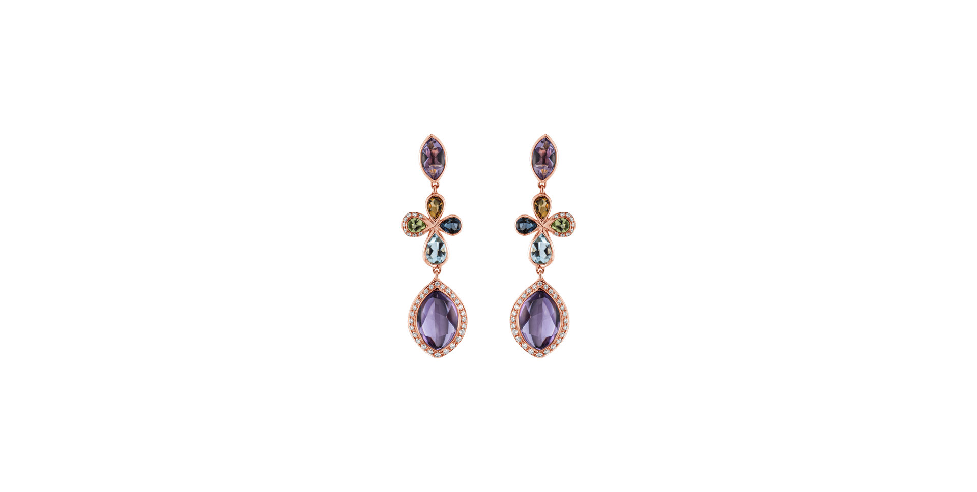 Diamond earrings and gemstones Arabic Dream
