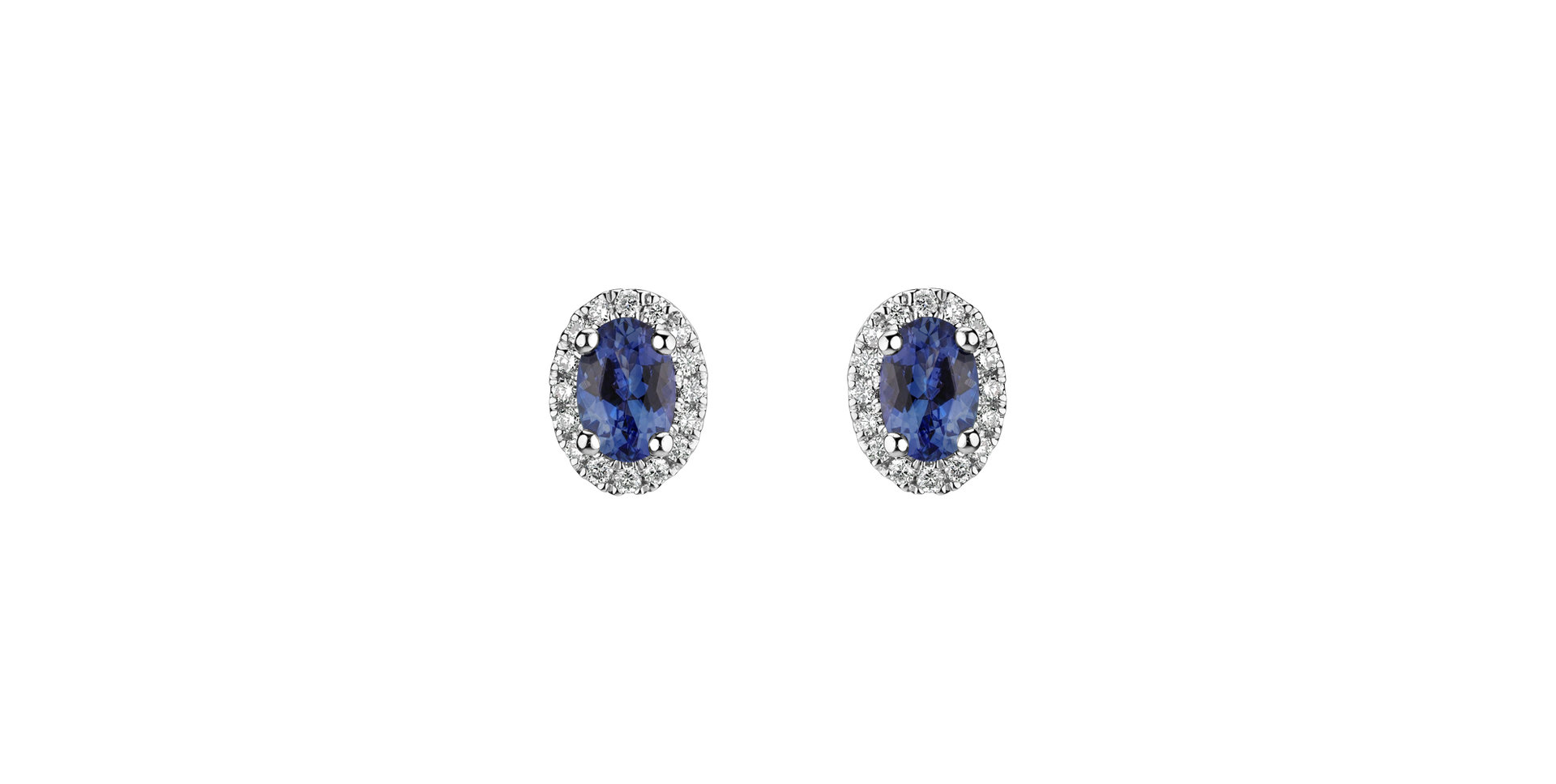Diamond earrings with Tanzanite Imperial Allegory