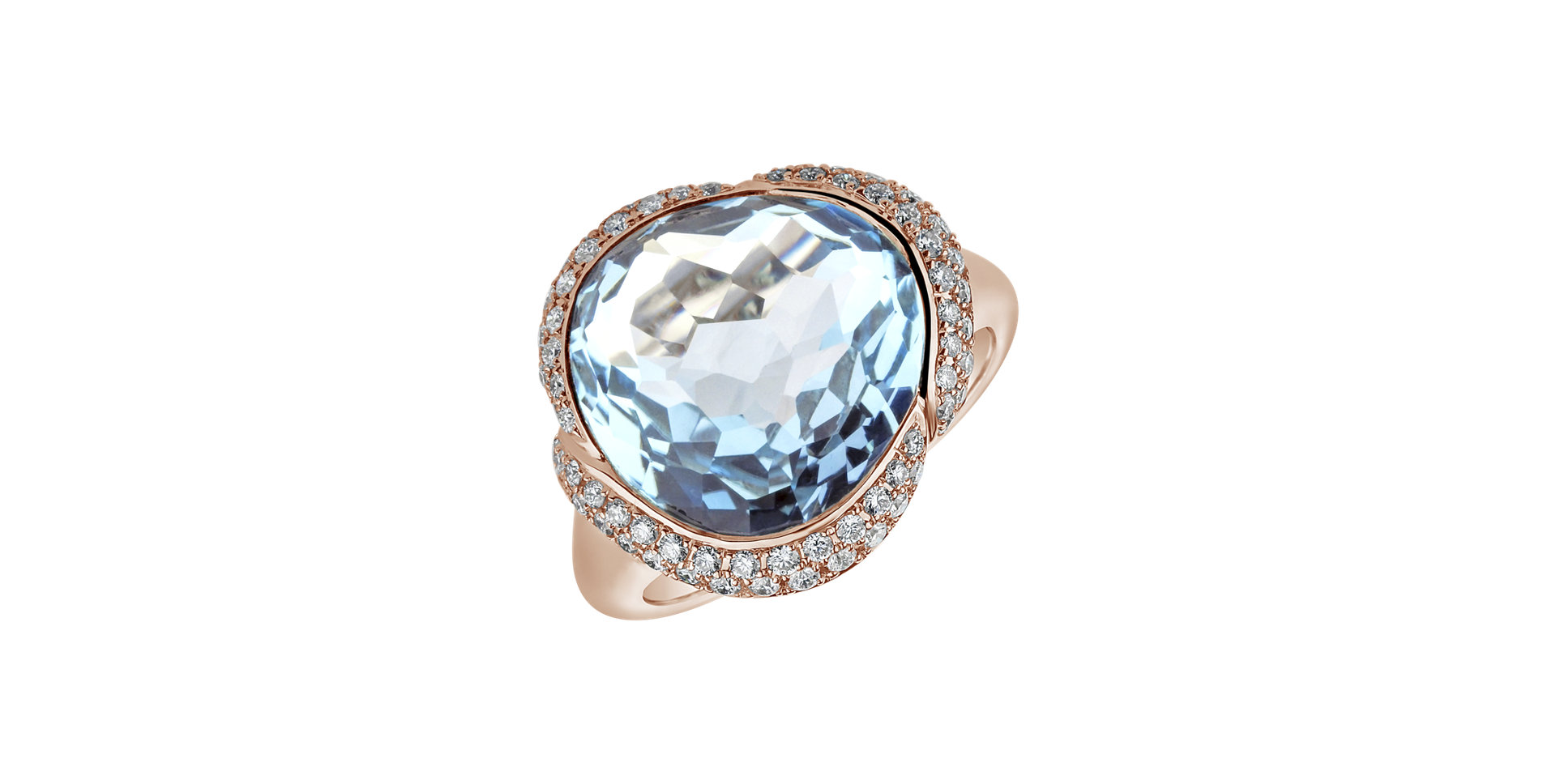 Diamond ring with Topaz Marvelou Allure