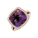 Diamond rings with Amethyst Cosmic Mystery3