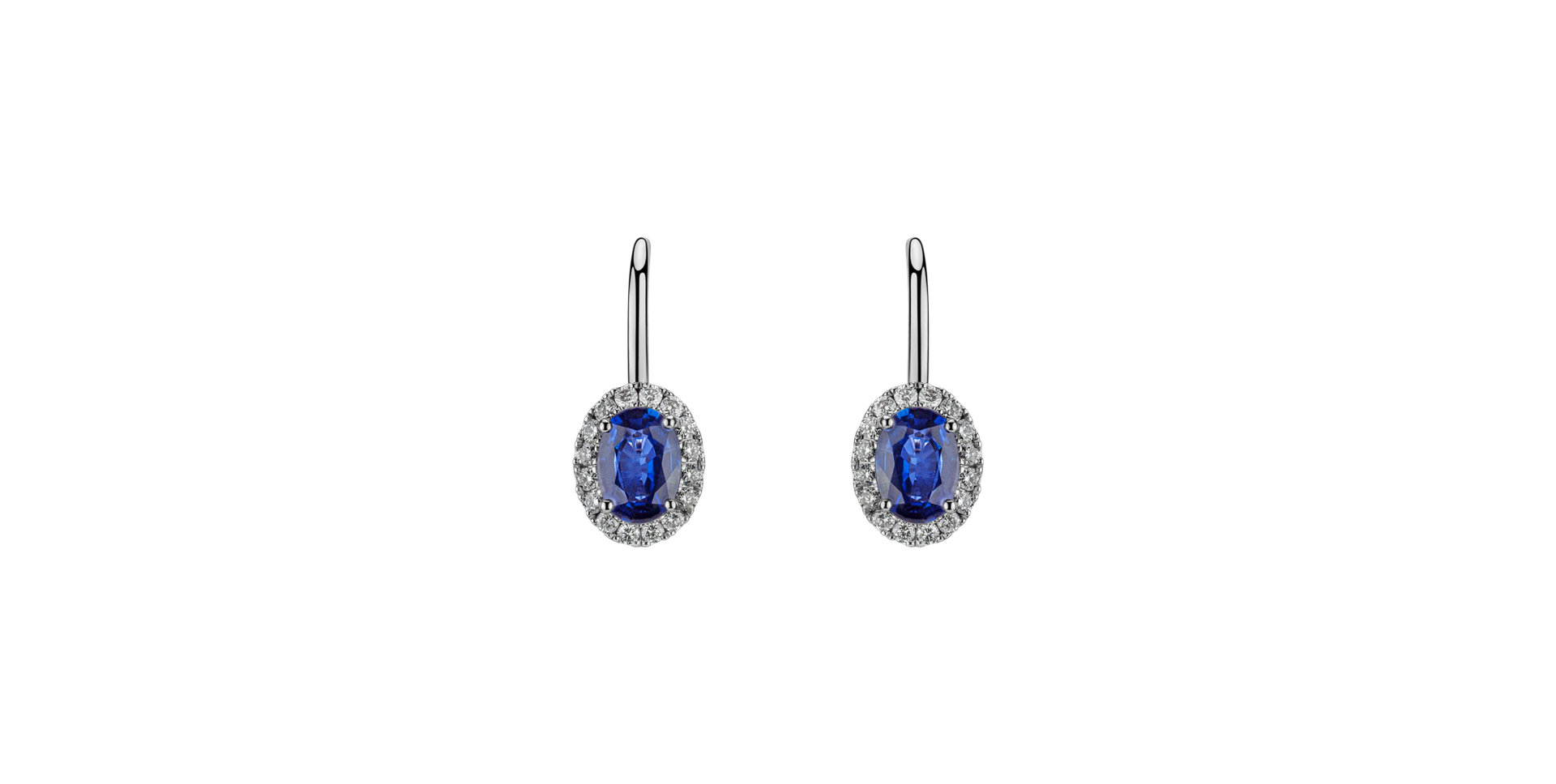 Diamond earrings with Sapphire Imperial Allegory