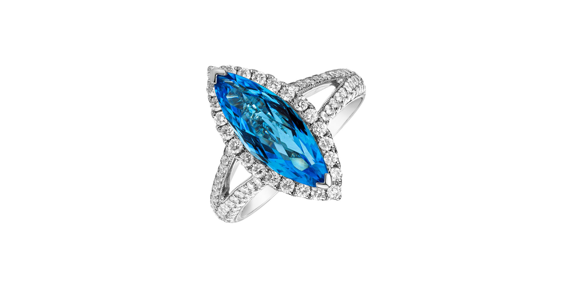 Diamond ring with Topaz Magic Touch