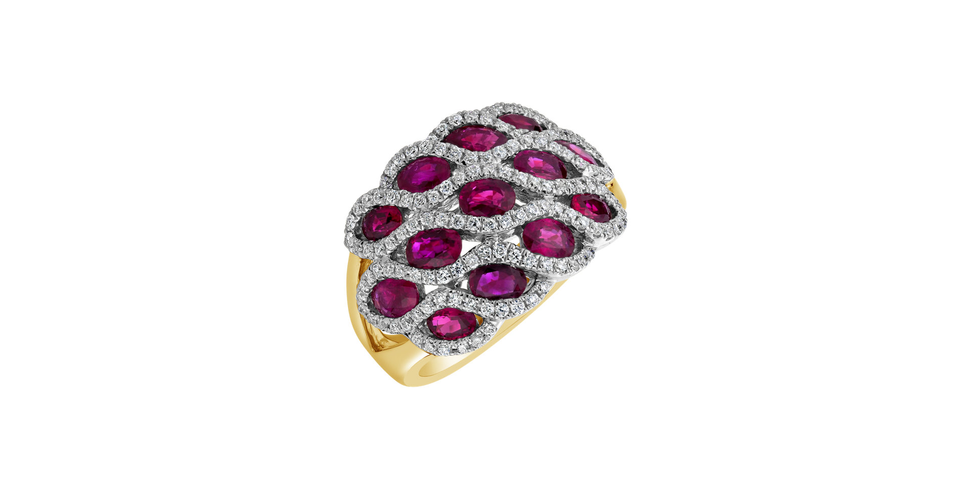 Diamond ring with Ruby Stella