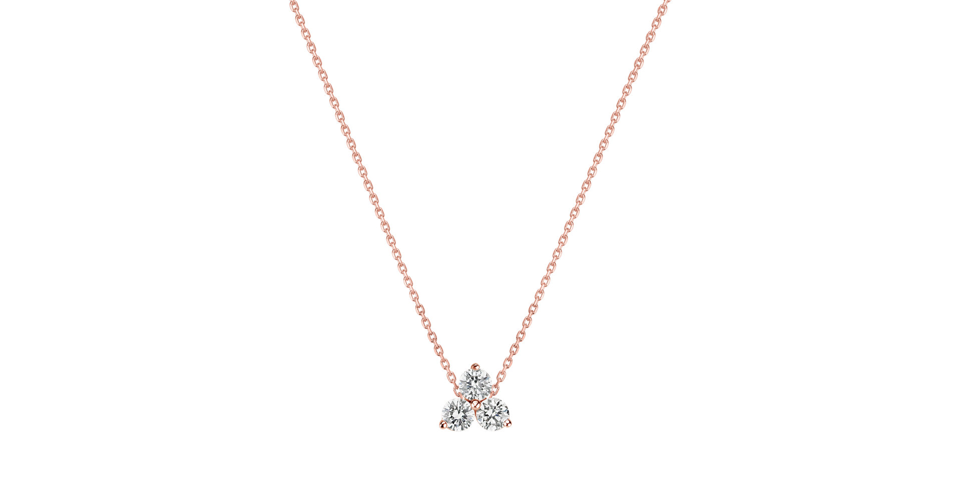 Diamond necklace Sparkling Trefoil