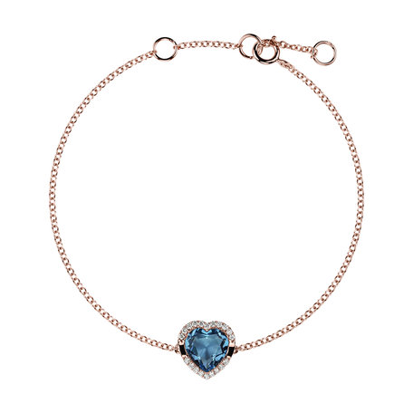 Diamonds bracelet with Topaz Celestial Love