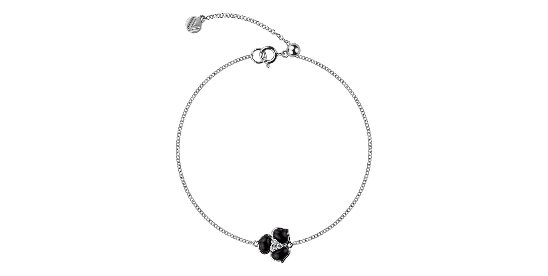 Diamond bracelet with Onyx Larne