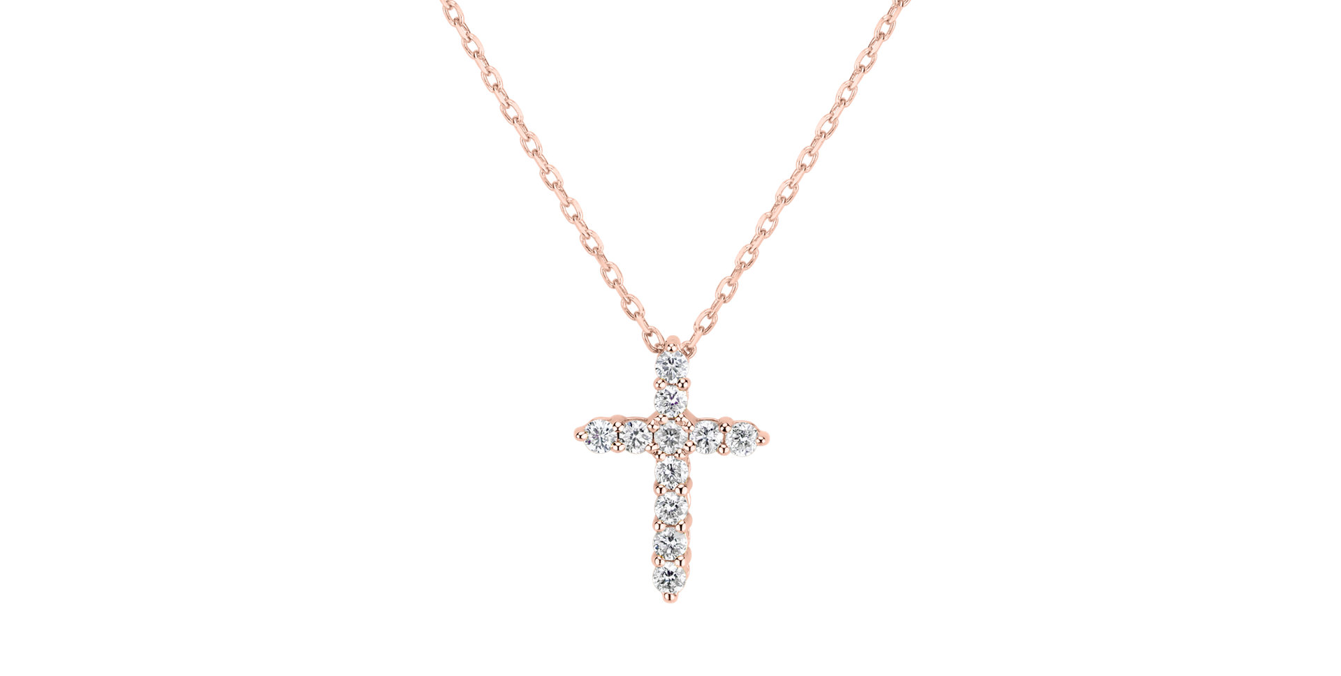 Diamond necklace Glittering Cross