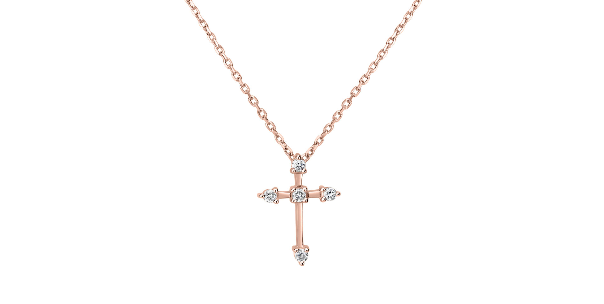 Diamond necklace Shiny Cross