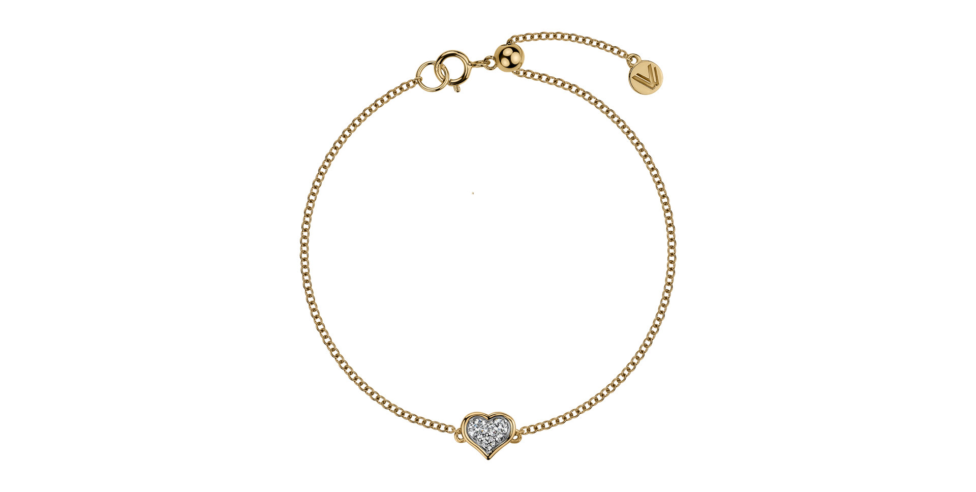Bracelet with diamonds Bonded Heart