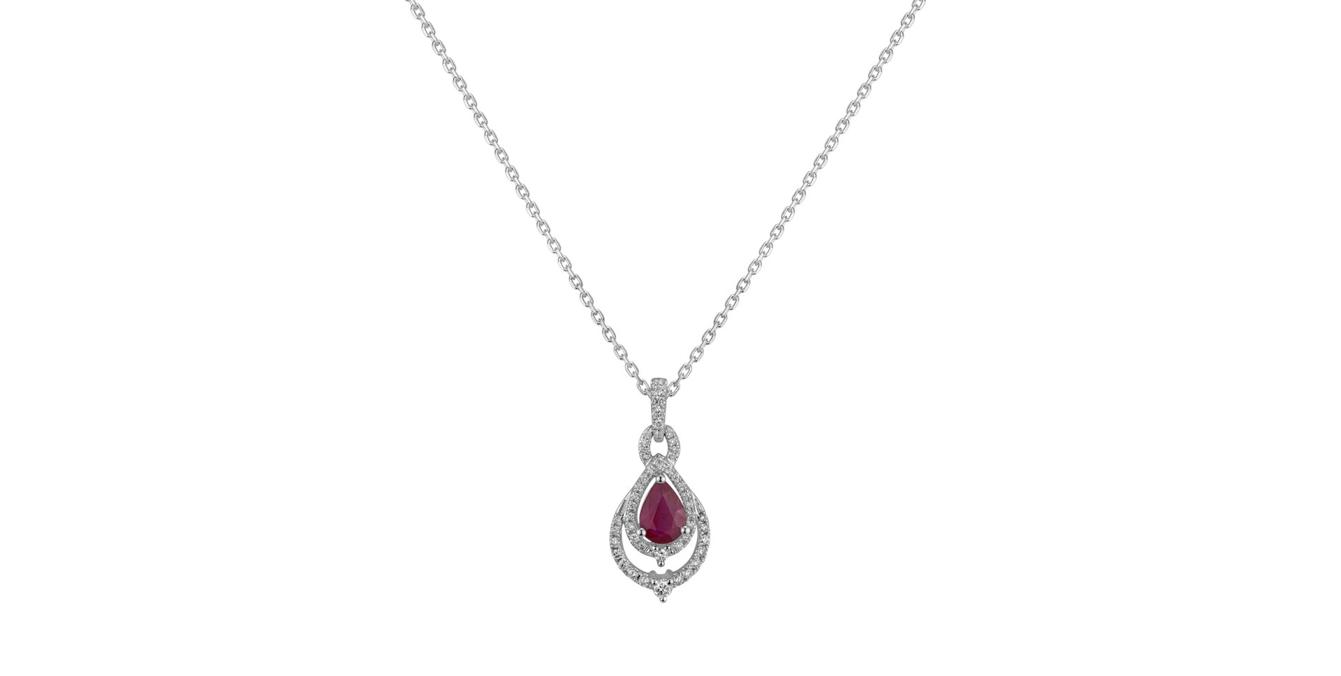Diamond pendant with Ruby Her Highness