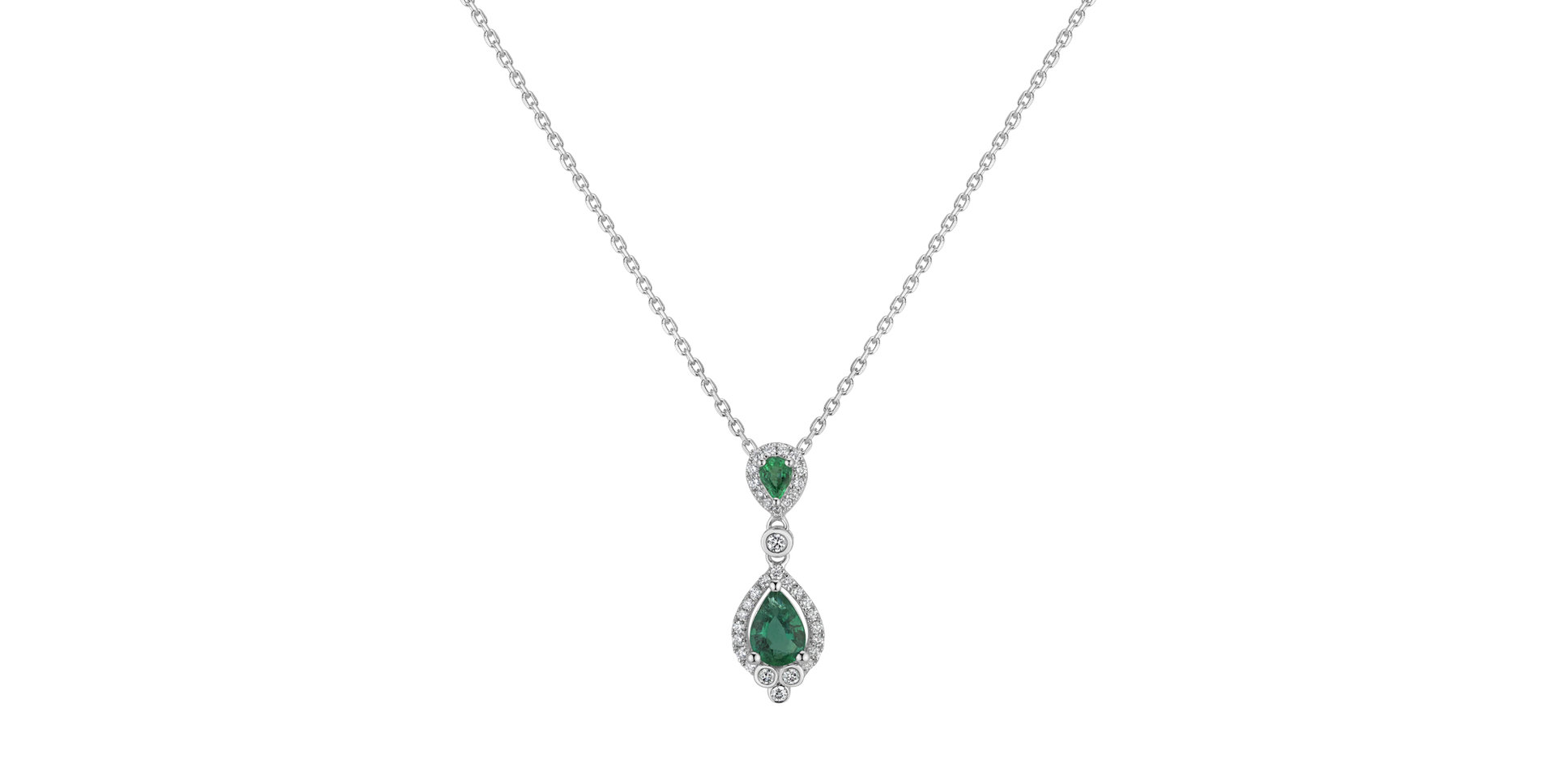 Diamond pendant with Emerald Kingdom Call