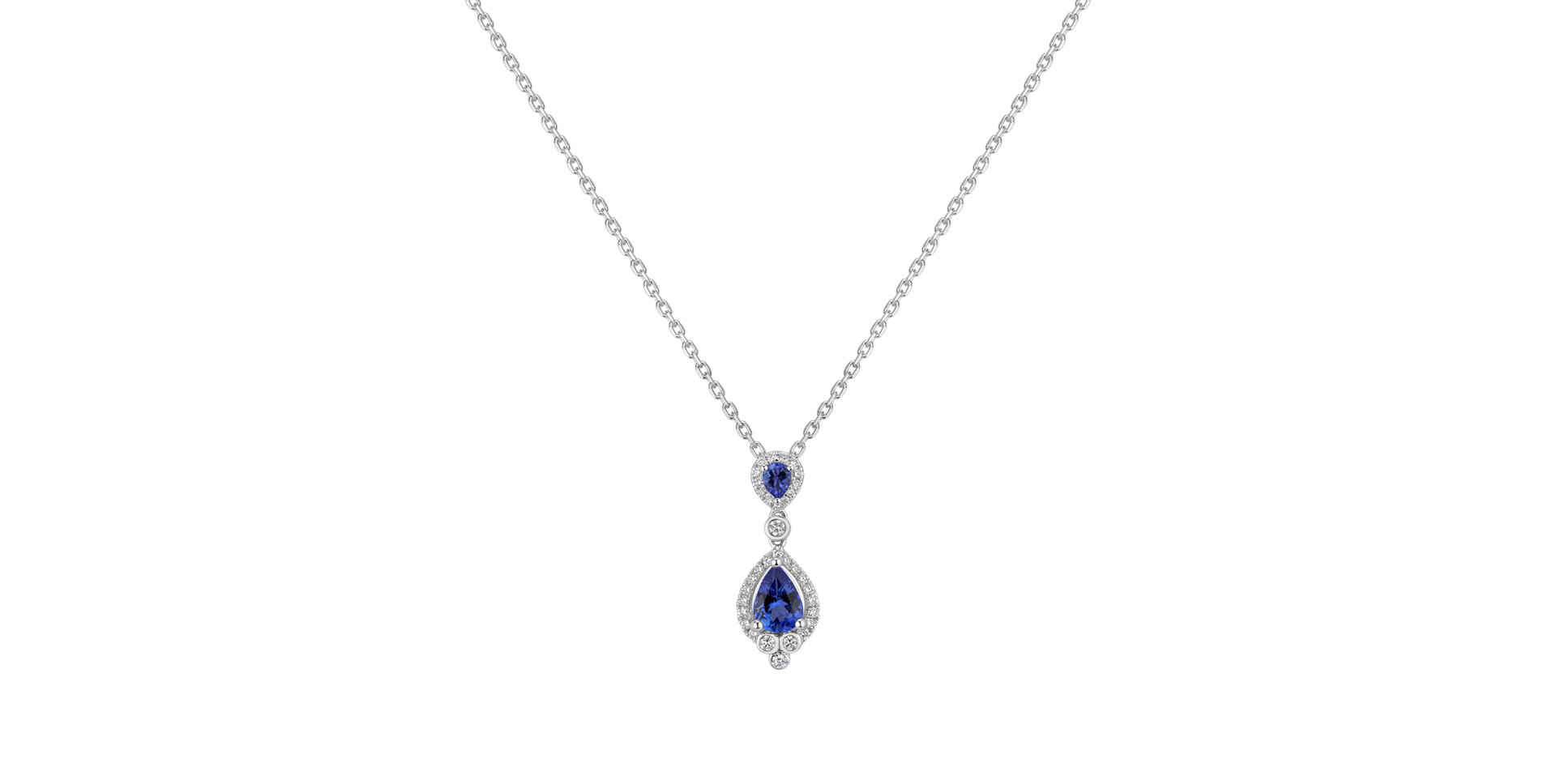 Diamond pendant with Tanzanite Kingdom Call